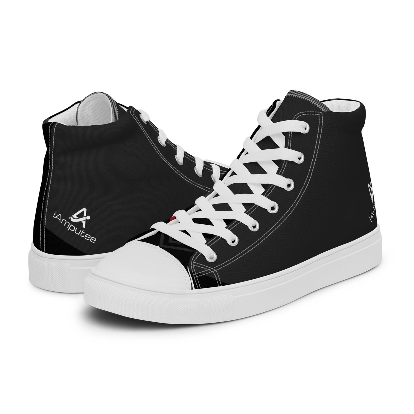 iAmputee Men’s high top canvas shoes