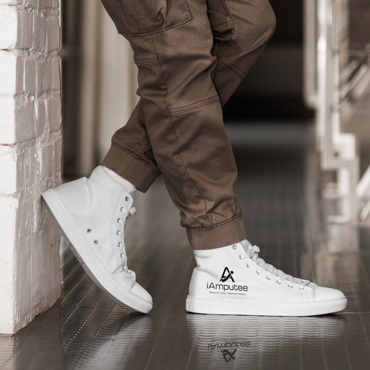 iAmputee Zapatos de lona altos para hombre