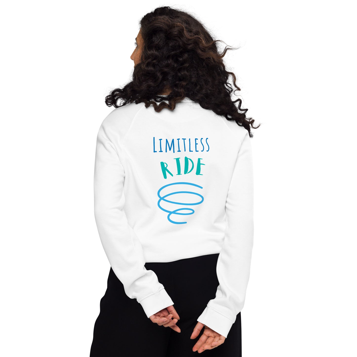 Limitless Ride Unisex organic raglan sweatshirt