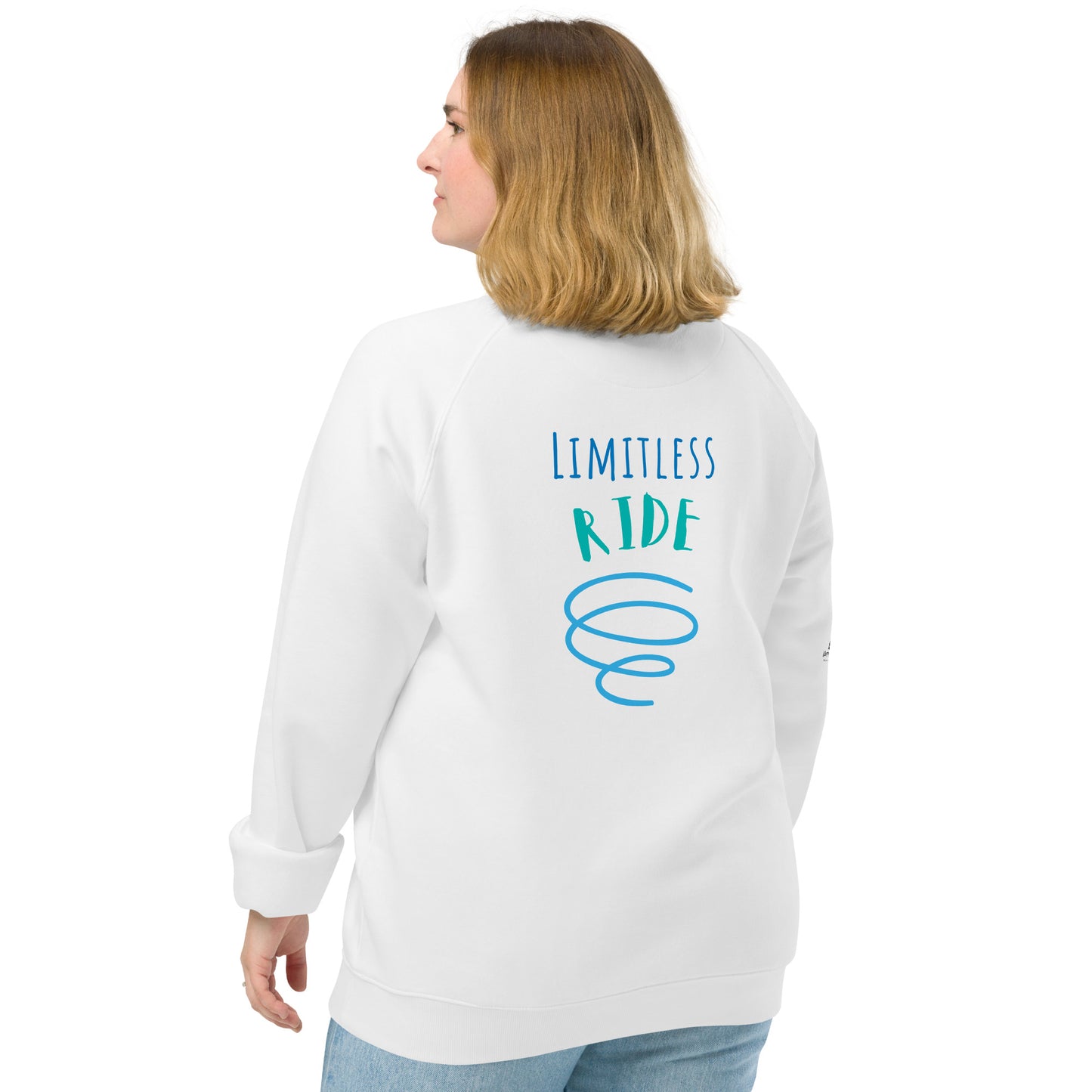 Limitless Ride Unisex organic raglan sweatshirt