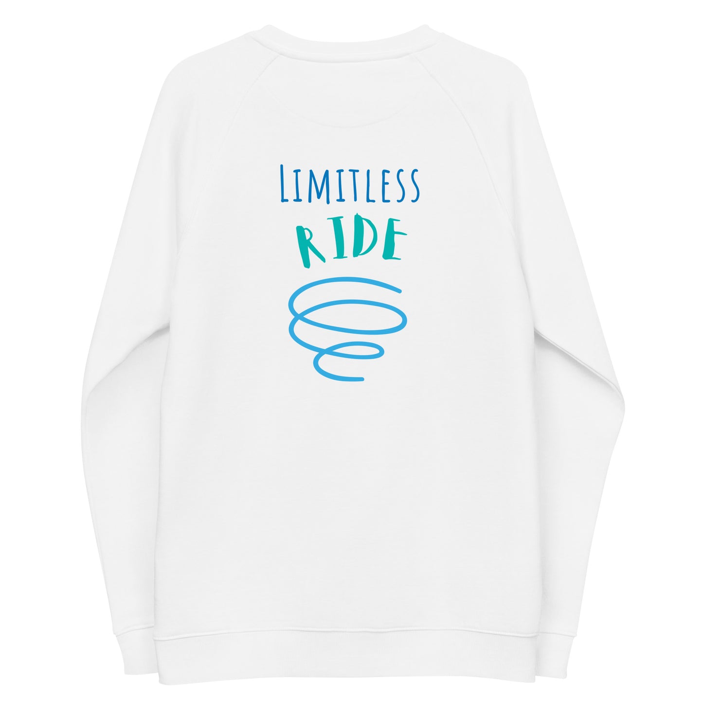 Limitless Ride Unisex organic raglan sweatshirt