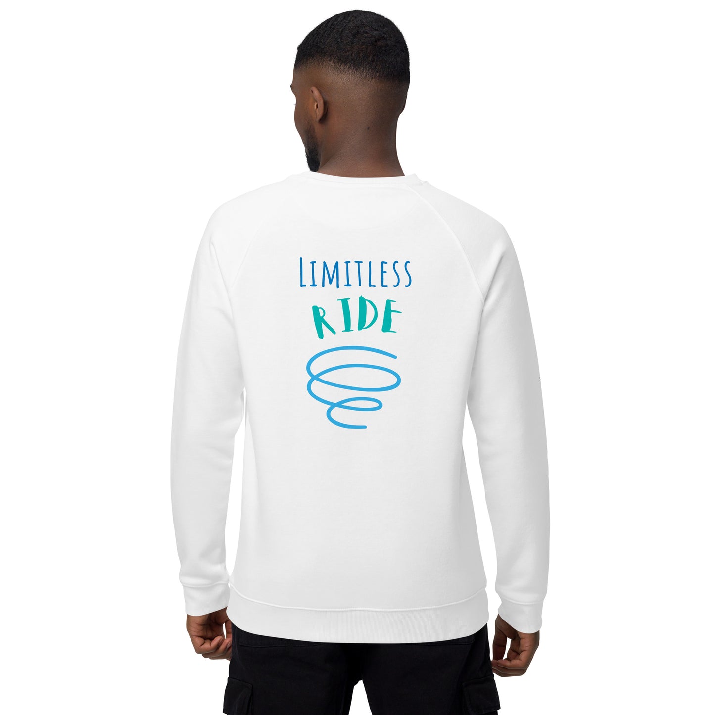 Limitless Ride Unisex organic raglan sweatshirt