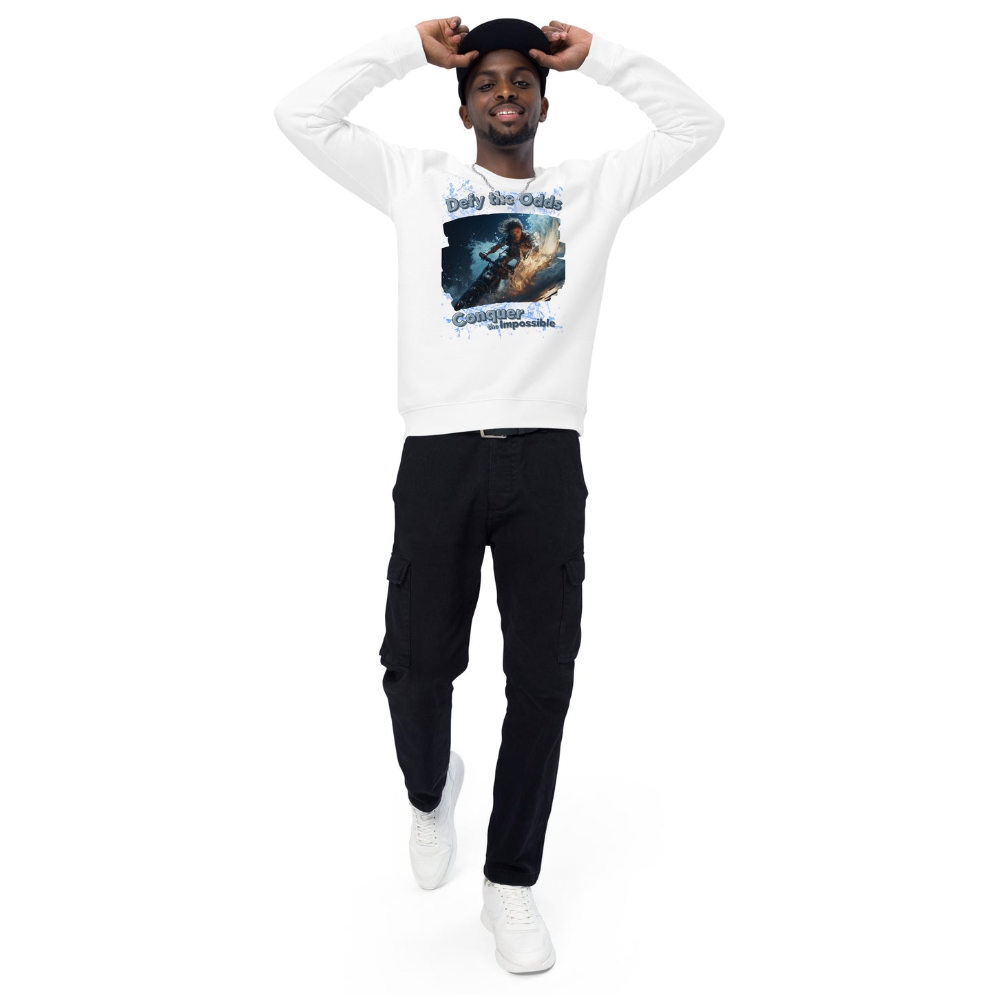 Limitless Ride Unisex organic raglan sweatshirt