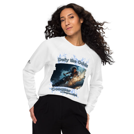 Limitless Ride Unisex organic raglan sweatshirt