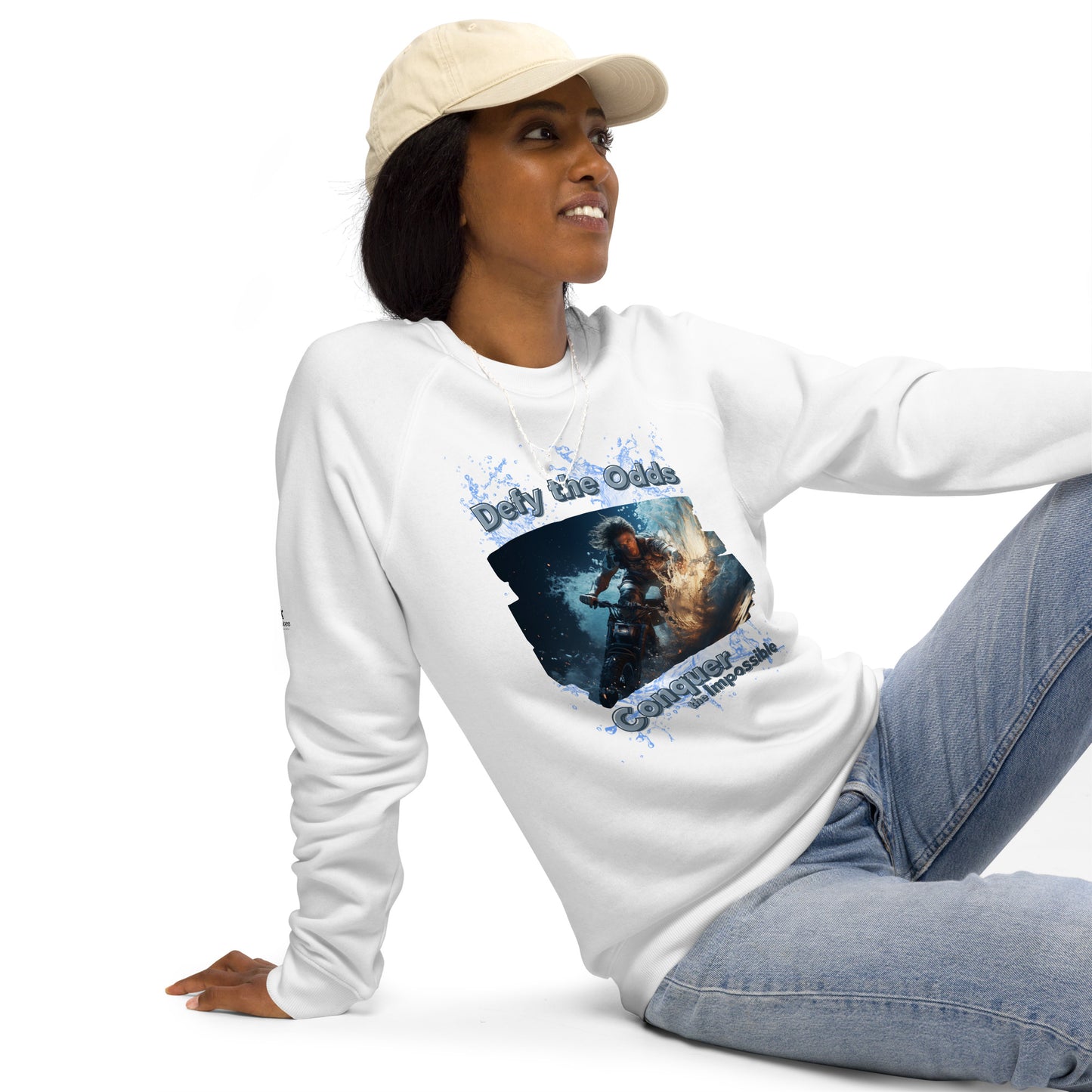 Limitless Ride Unisex organic raglan sweatshirt