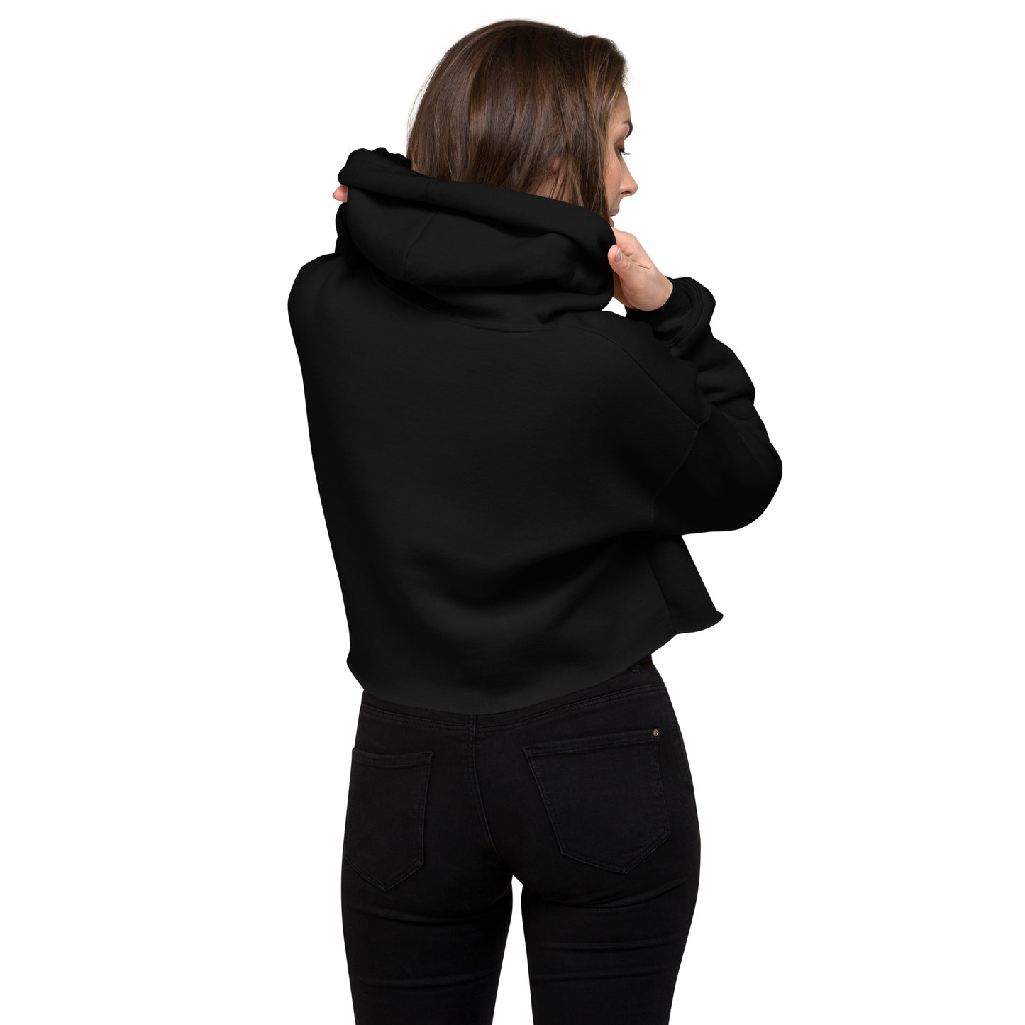 iAmputee Embroidered Black Crop Hoodie