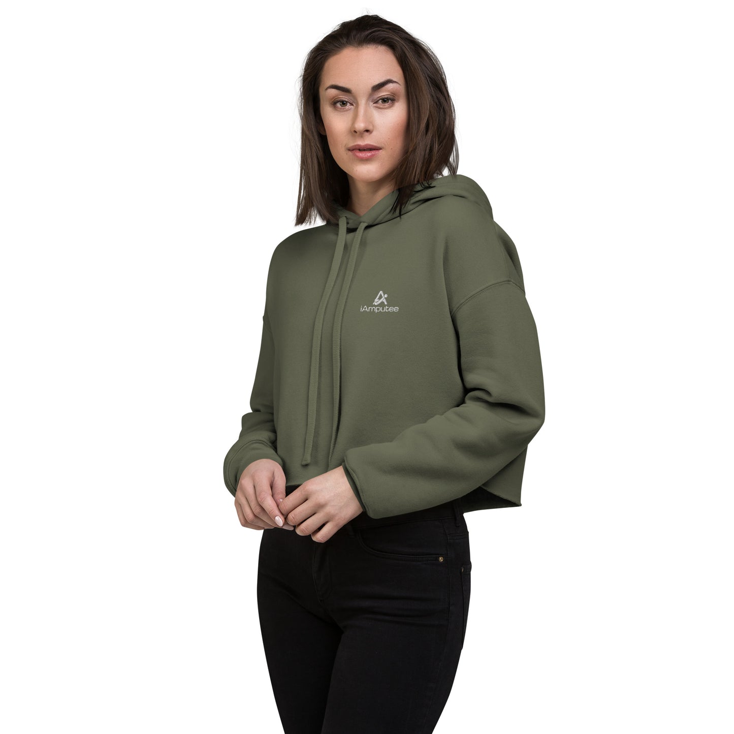 iAmputee Embroidered Crop Hoodie