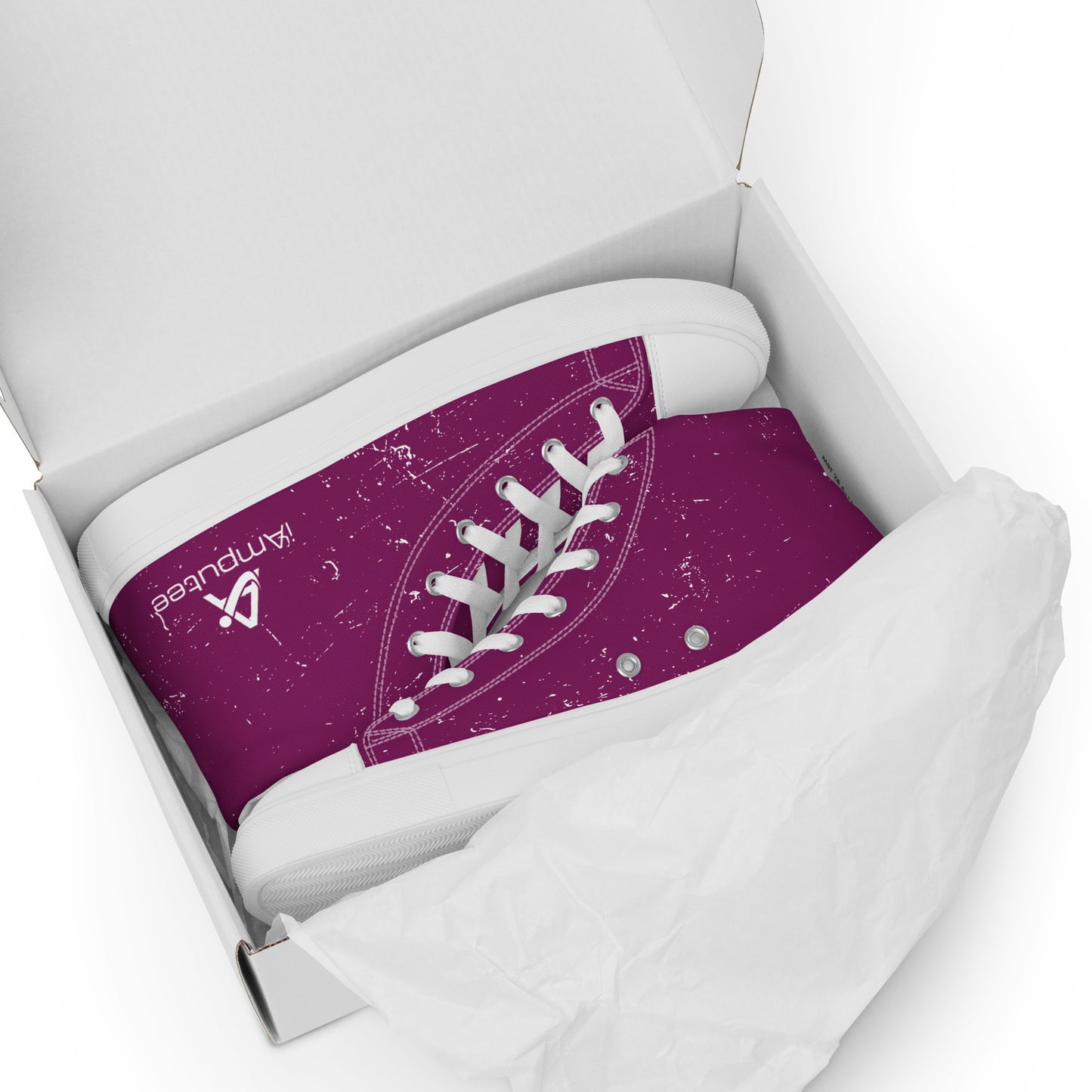 iAmputee Zapatos de lona altos para mujer