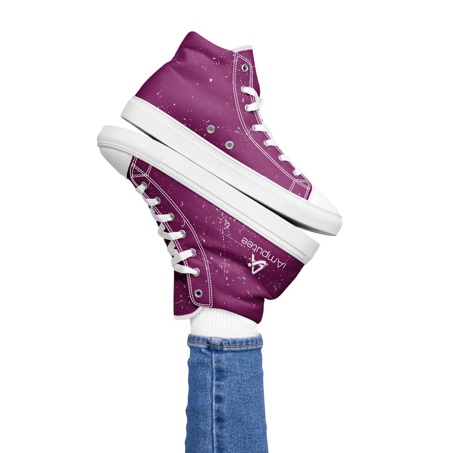 iAmputee Zapatos de lona altos para mujer