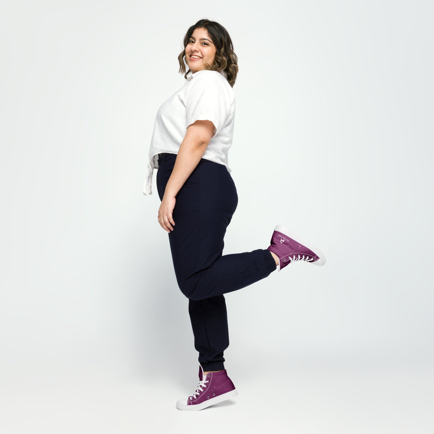 iAmputee Zapatos de lona altos para mujer