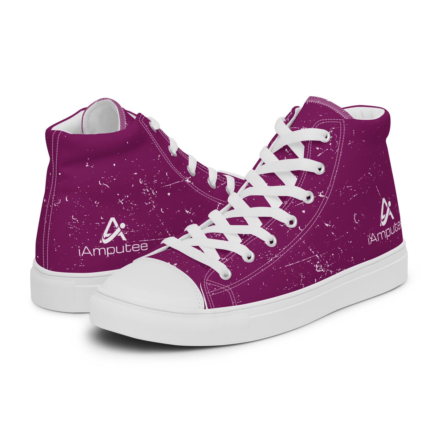 iAmputee Zapatos de lona altos para mujer