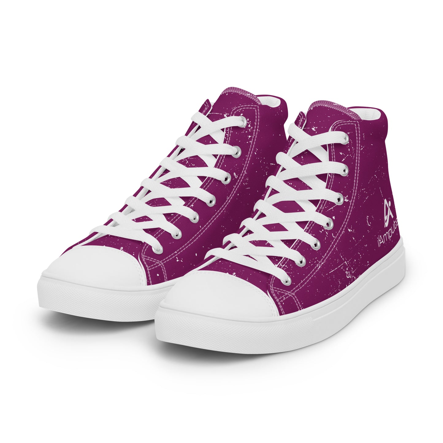 iAmputee Zapatos de lona altos para mujer