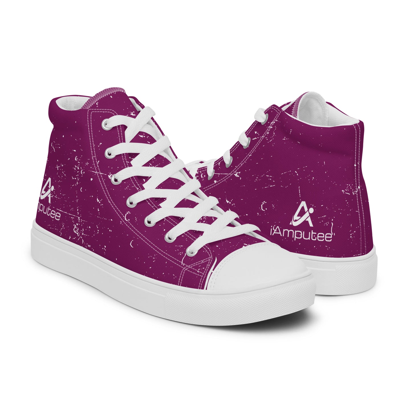 iAmputee Zapatos de lona altos para mujer