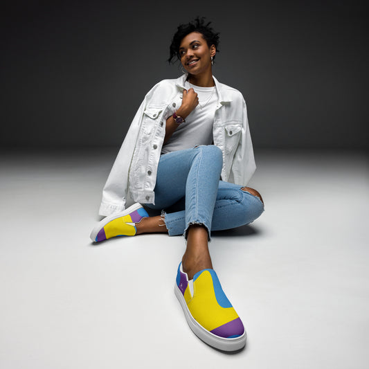 iAmputee Streetwear Zapatos de lona sin cordones para mujer
